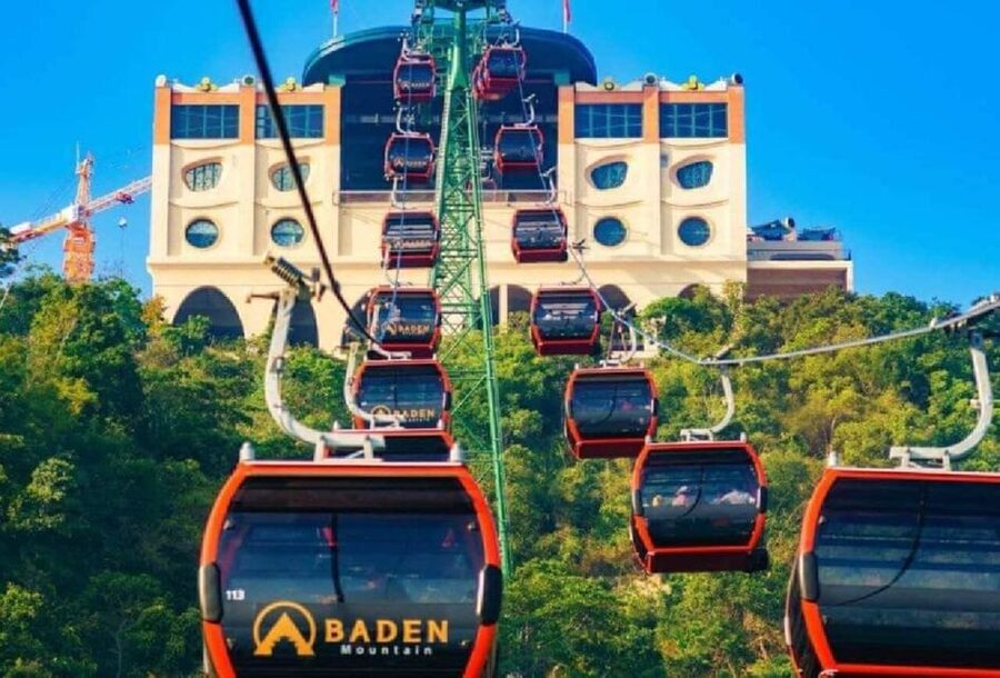 Black Virgin Moutain, Cu chi tunnels & Cao dai temple 1 day - Cable car up to Bà Đen pagoda and the views