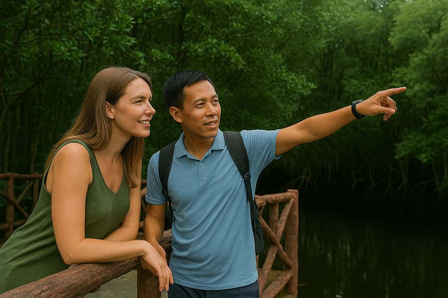 Can Gio: Monkey Island, Guerilla Camp, Mangrove Forest - Getting to Can Gio: District 1 pickup and a long day plan