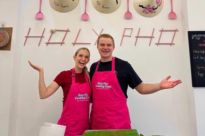 Cook 4 Local Vietnamese Dishes In Pink-themed Class & Market Tour - District 1 Convenience Meets a Real Studio Setup