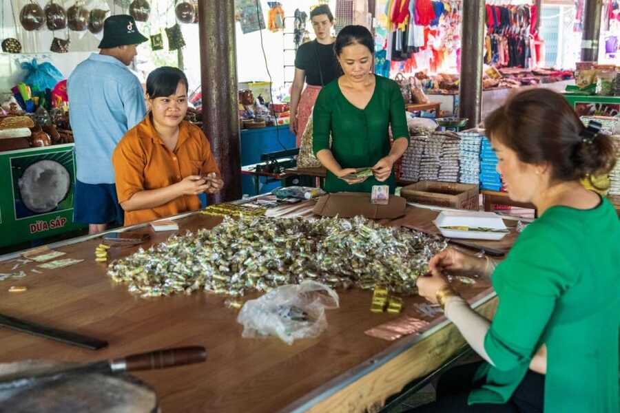 From Ho Chi Minh: Classic Mekong - My Tho, Ben Tre Full Trip - Coconut candy making: a craft stop you can actually take home