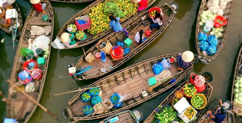 HCM: 2-Day Mekong Floating Market with Cooking & Bike Ride - My Tho local lunch and the first taste of Mekong food culture
