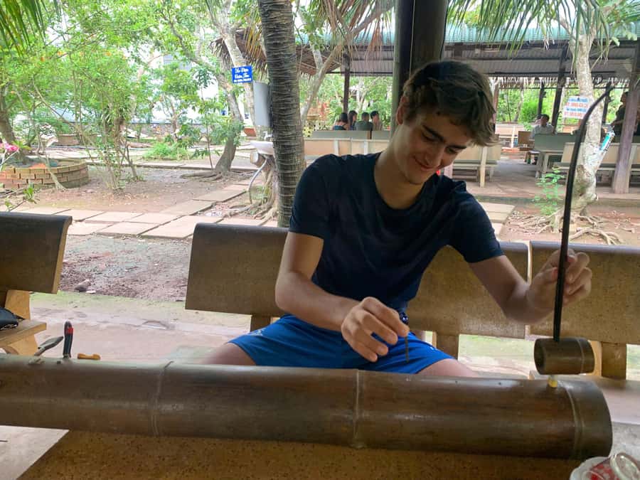 HCM: Authentic Mekong Delta - Boat, TukTuk, Khot Cake Making - Lunch and Free Time: Refueling Without Losing the Pace