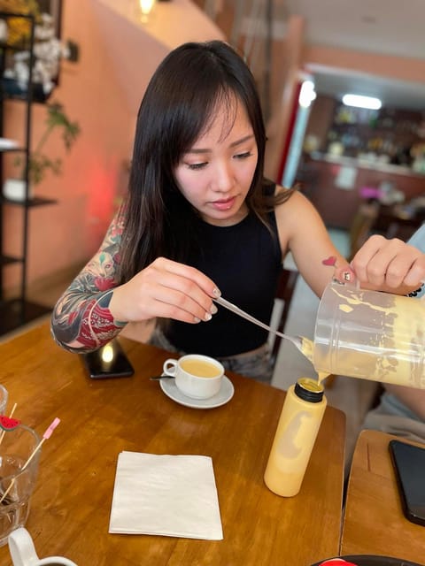 HCM: Egg Coffee Class with local Instructor & Snack - The Main Event: Making Egg Coffee Step by Step
