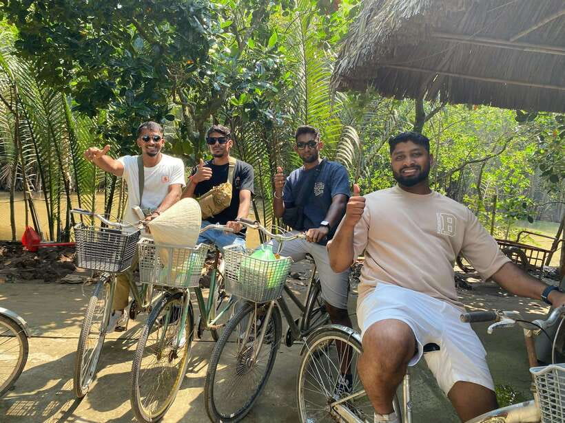 HCM: Mekong Delta Islands Boat & Tuk-Tuk Tour with Tastings - Ben Tre coconut gardens: cycling, lunch, and workshop energy