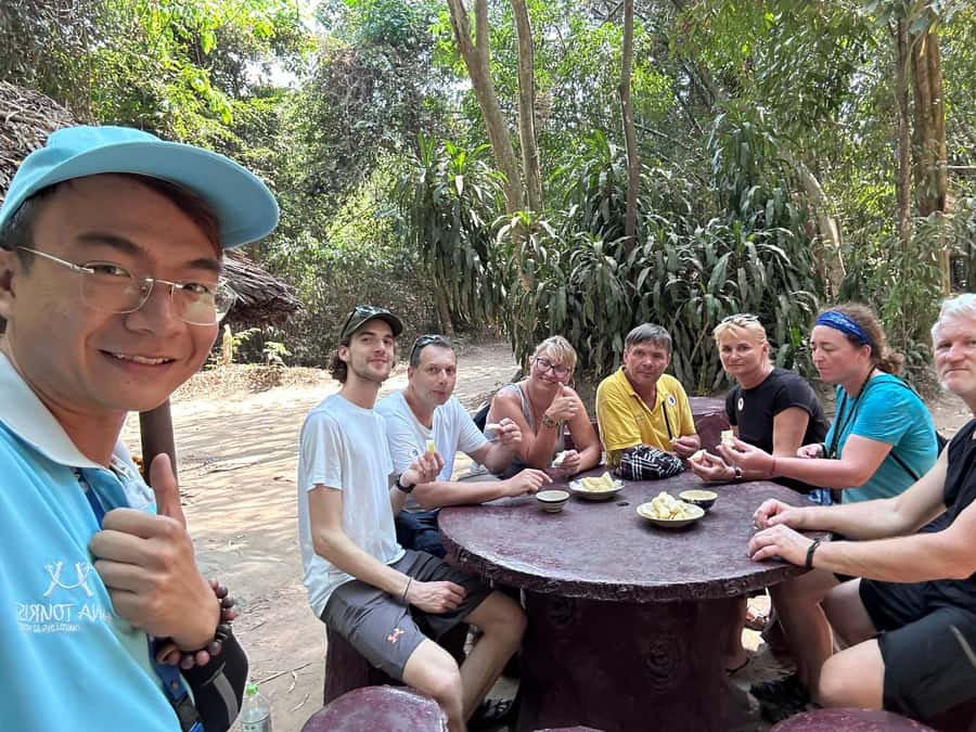 HCMC:Cu Chi Ben Duoc Tunnels:Authentic & Less Touristy-Max10 - Wartime Snacks: Cassava/Tapioca With Tea and a Sweet Cake