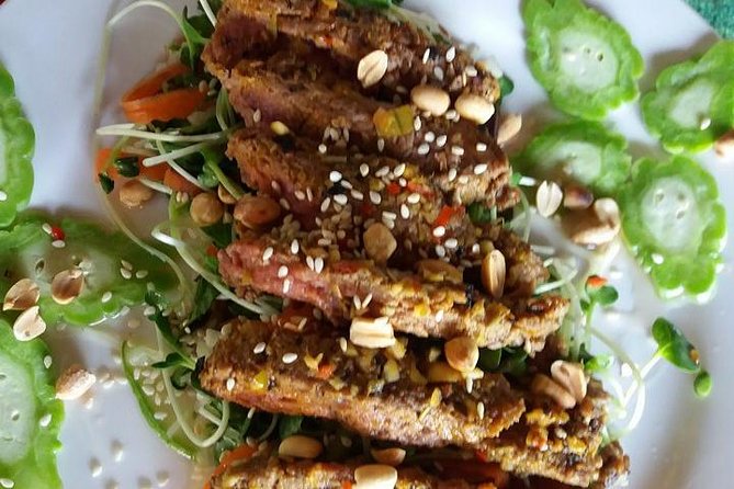 Ho Chi Minh City Full-Day Farm trip with Healthy Cooking Class - The cooking class: prawn wraps, papaya salad, banana spring rolls