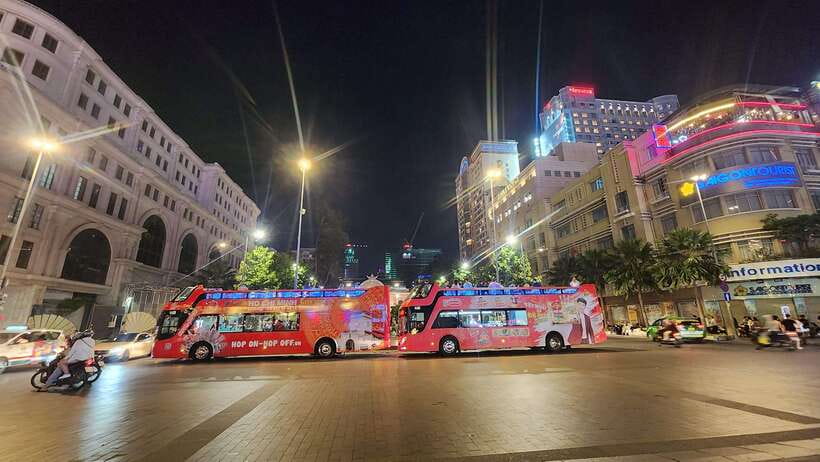 Ho Chi Minh City: Late-Night Open-Top Bus Tour - District 1 highlights you’ll glide past at night