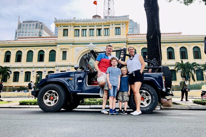 Ho Chi Minh City Private Half-Day Tour by U.S Army Jeep - District 1 city-center loop: Opera House, Dong Khoi, Nguyen Hue, and Bitexco views