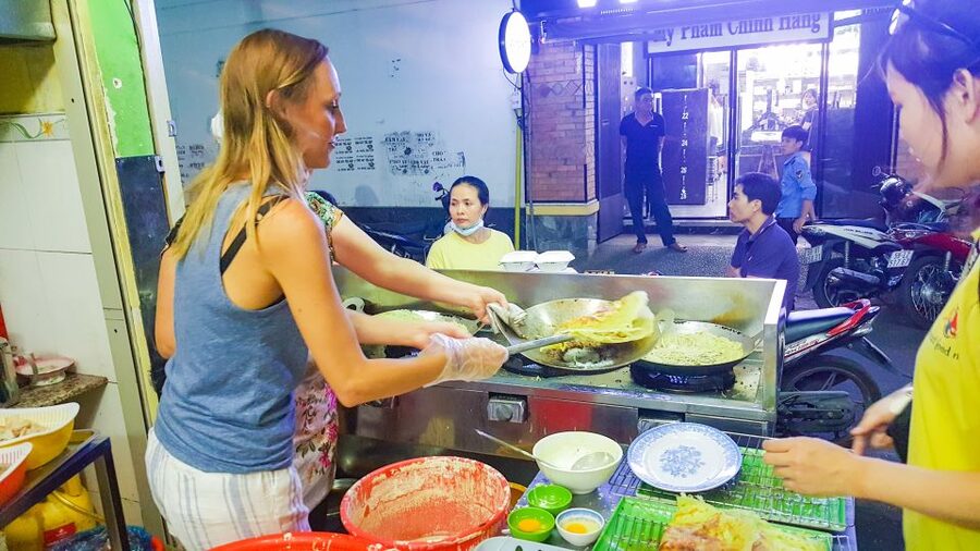 Ho Chi Minh City: Private Street Food Motorbike Tour - District 5 street-food energy: coconut ice cream made in front of you