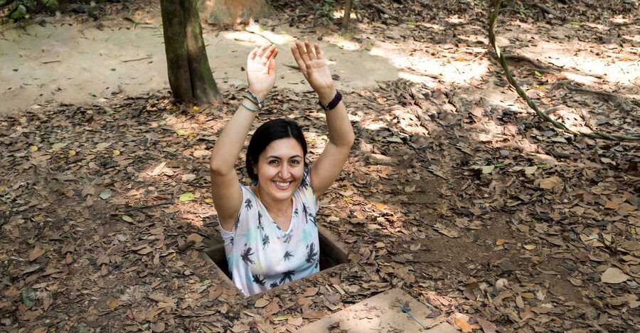 Ho Chi Minh: Cu Chi Tunnels Small-Group Tour & War Veteran - The pickup ride and first moments at Ben Dinh Tunnel
