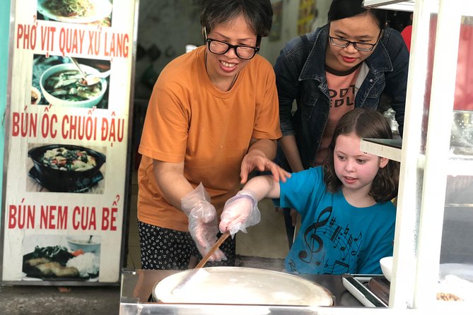 Morning Walking Food Tour in Non Tourist Area and Full of Local Life - Mini cooking class at AN Tours Vietnam: making banh cuon trung