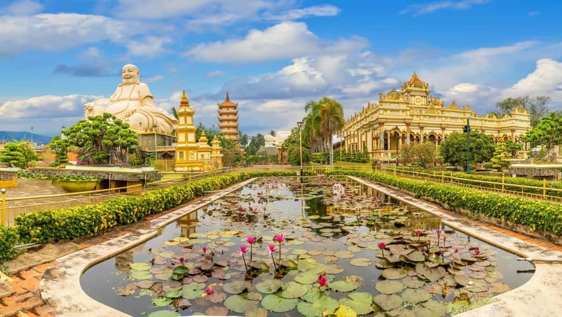 Private Vinh Trang Pagoda & Mekong Delta from Ho Chi Minh - Vinh Trang Pagoda: Vietnamese, Khmer, and Chinese design in one sacred stop