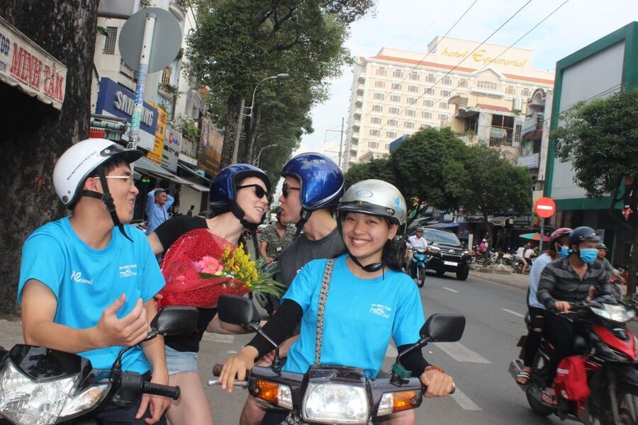 Saigon City Motorbike Tour - District 10: the wholesale flower market that feels like a system of its own