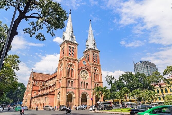Saigon Highlights Full Day Tour - Notre Dame Cathedral of Saigon: French Roman-Gothic architecture in a city of motion