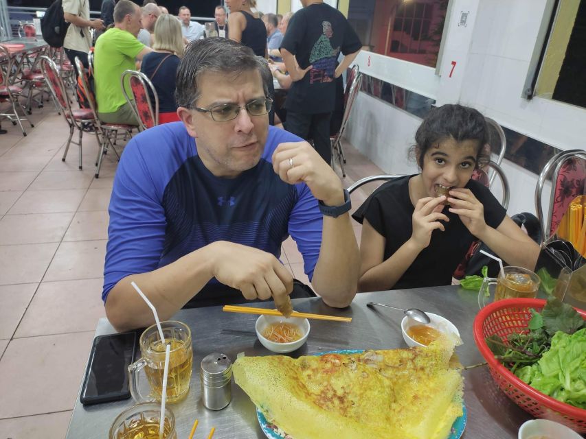 Saigon: Night Sightseeing And Street Food Tour By Vespa - Chinatown Banh Xeo Style Pancakes With Wild Vegetables