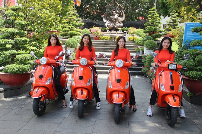 The Insider's Saigon With Female Ao Dai Riders Vespa 4,5 Hours - The Photo View, Thu Thien Tunnel Pass-By, and Time Management