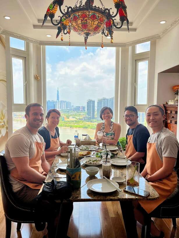 Top Home Cooking Class with Stunning River View AC Kitchen - Language, group size, and the real vibe in the room